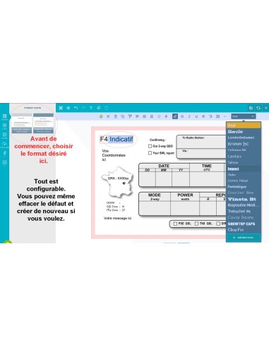 QSL card back modifications
