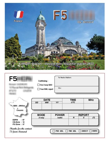 QSL couleur recto-verso - HTF