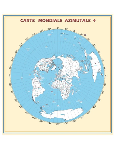 World Azimuth Map with prefixes Ver.4 HTF