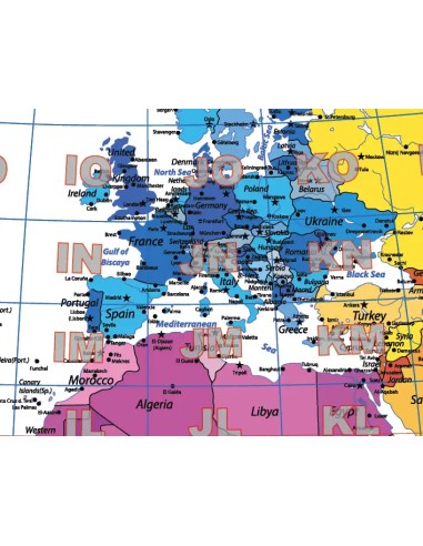 Détail de la Carte Mondiale QRA Locators