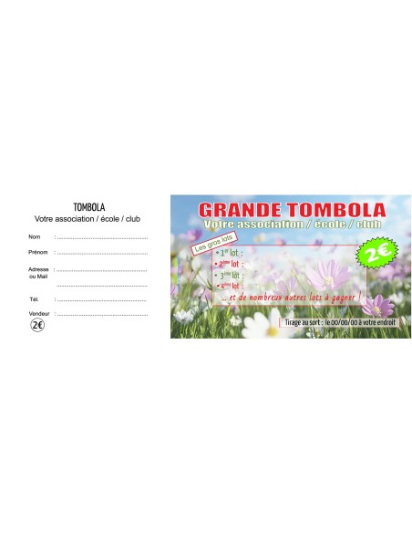 Ticket Tombola florale HTF