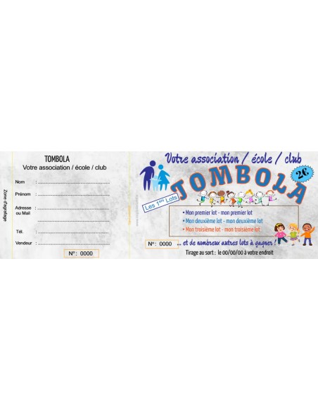 Ticket tombola Assoc. École Club 2  HTF