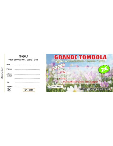 Ticket tombola Florale - HTF