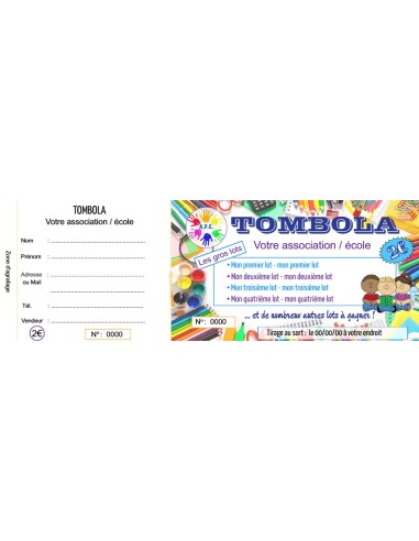 Ticket tombola Scolaire - HTF