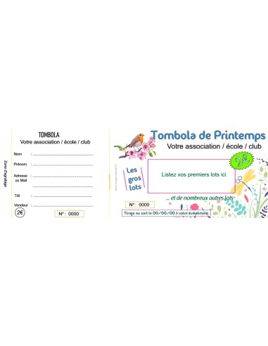 Ticket tombola Primtemps - HTF