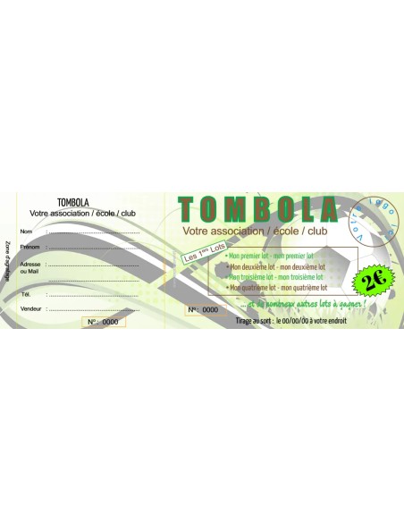 Ticket Tombola Foot  - HTF