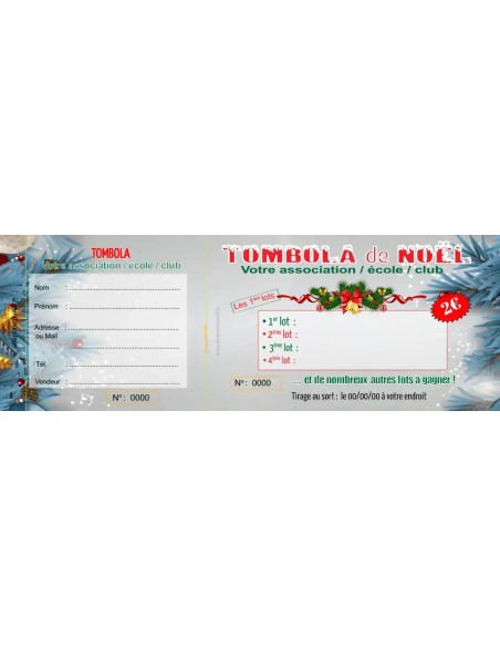Ticket tombola Noël 5 - HTF