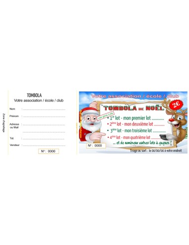 500 Tickets De Tombola Joyeux Noël - Rouleau Individuel, Taille 5x2.5 Cm, Papier, Pour Décorations Et Jeux De Fêtes