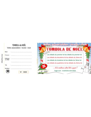Ticket tombola Noël 10 HTF