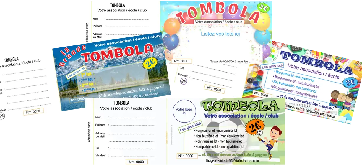 Tickets Tombola Personnalisés - Faciles !